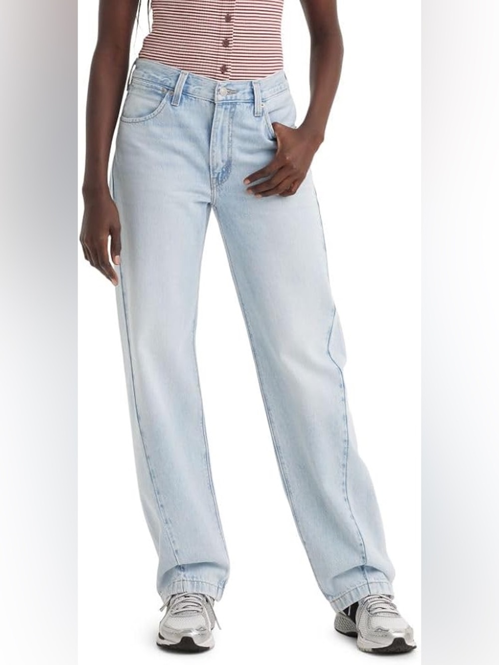 Women’s Levi’s 94 Baggy Mid Rise Straight-Leg Seamed Jeans